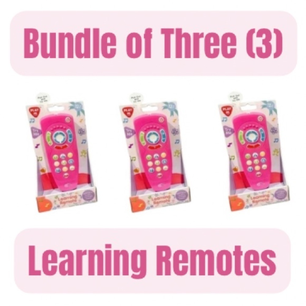 2/$20 - Bundle of Three (3) Pink Learning Remotes New in Box
